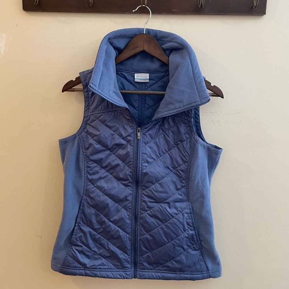 Columbia Blue Lightweight Insulated Quilted Zip Up Vest Size Small